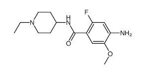 4-amino-N-(1-ethyl-4-piperidyl)-2-fluoro-5-methoxy-benzamide结构式
