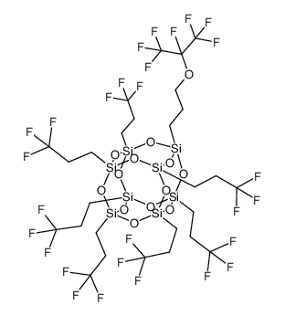 (3-heptafluoroisopropoxy)propylhepta(3,3,3-trifluoropropyl)-T8-silsesquioxane Structure