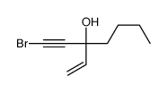 3-(2-bromoethynyl)hept-1-en-3-ol结构式
