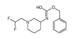 benzyl N-[1-(2,2-difluoroethyl)piperidin-3-yl]carbamate结构式