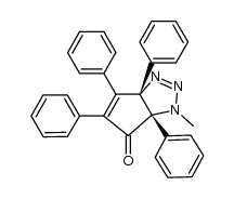 7-phenyl-4-methyl-1,5,8-triphenyl-2,3,4-triazabicyclo[3.3.0]octa-2,7-dien-6-one结构式