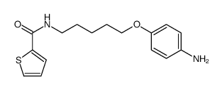 N-[5-(4-aminophenoxy)pentyl]thiophene-2-carboxamide结构式