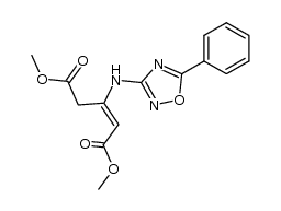 dimethyl 3-[(5-phenyl-1,2,4-oxadiazol-3-yl)amino]-2-pentenedioate Structure