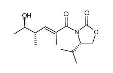 (4S,4'S,5'R,2'E)-3-[5'-hydroxy-2',4'-dimethyl-2'-hexenoyl]-4-isopropyl-1,3-oxazolidin-2-one Structure