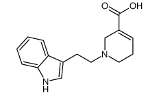 1-[2-(1H-indol-3-yl)ethyl]-3,6-dihydro-2H-pyridine-5-carboxylic acid结构式