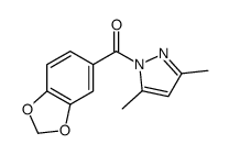 1,3-benzodioxol-5-yl-(3,5-dimethylpyrazol-1-yl)methanone结构式