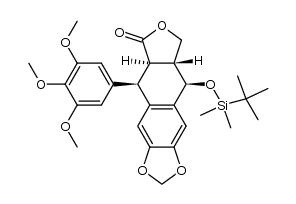 (-)-4-O-(tert-butyldimethylsilyl)podophyllotoxin结构式