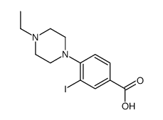 4-(4-乙基哌嗪-1-基)-3-碘苯甲酸结构式