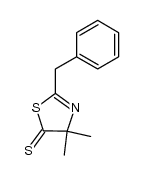 2-benzyl-4,4-dimethyl-1,3-thiazole-5(4H)-thione结构式