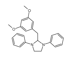 2-(3,5-dimethoxy-benzyl)-1,3-diphenyl-imidazolidine结构式