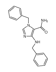 1-benzyl-4-(N-benzylamino)-1H-imidazole-5-carboxamide结构式