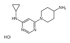 6-(4-aminopiperidin-1-yl)-N-cyclopropylpyrimidin-4-amine hydrochloride Structure