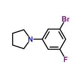 1-(3-溴-5-氟苯基)吡咯烷结构式