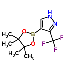 3-三氟甲基-1H-吡唑-4-硼酸频哪醇酯结构式
