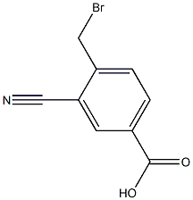 4-(bromomethyl)-3-cyanobenzoic acid Structure