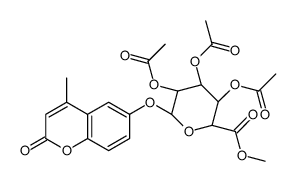4-Methylumbelliferyl 2,3,4-Tri-O-acetyl-α-L-idopyranosiduronic Acid, Methyl Ester结构式