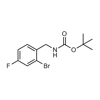 (2-溴-4-氟苄基)氨基甲酸叔丁酯结构式