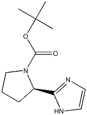 (R)-2-(1H-咪唑-2-基)吡咯烷-1-羧酸叔丁酯结构式