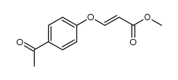methyl (E)-β-(4-acetylphenoxy)acrylate结构式