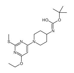 tert-butyl (1-(6-ethoxy-2-(methylthio)pyrimidin-4-yl)piperidin-4-yl)carbamate picture