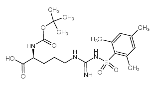N2-[叔丁氧羰基]-N5-[亚氨基[[(2,3,6-三甲基苯基)磺酰基]氨基]甲基]-L-鸟氨酸图片