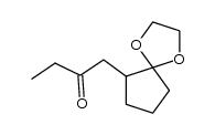 1-(1,4-dioxaspiro[4.4]nonan-6-yl)butan-2-one结构式
