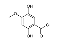 2,5-dihydroxy-4-methoxybenzoyl chloride Structure