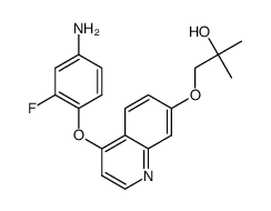 1-((4-(4-amino-2-fluorophenoxy)quinolin-7-yl)oxy)-2-methylpropan-2-ol结构式
