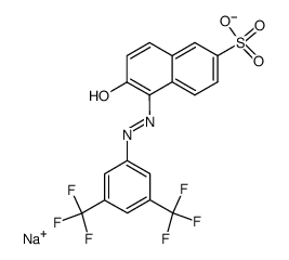 Sodium 5-(3,5-bistrifluoromethylphenylazo)-6-hydroxynaphthalene-2-sulfonate Structure