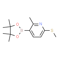 2-Methyl-6-(methylthio)-3-(4,4,5,5-tetramethyl-1,3,2-dioxaborolan-2-yl)pyridine Structure