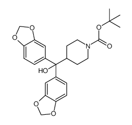 tert-butyl 4-(dibenzo[d][1,3]dioxol-5-yl(hydroxy)methyl)-piperidine-1-carboxylate Structure
