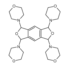 1,3,5,7-Tetramorpholino-5,7-dihydro-1H,3H-benzo[1,2-c:4,5-c']difuran结构式