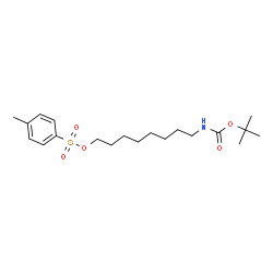 8-((叔丁氧基羰基)氨基)辛基4-甲基苯磺酸酯结构式