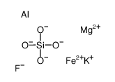 magnesium,potassium,aluminum,iron(2+),fluoride,silicate结构式