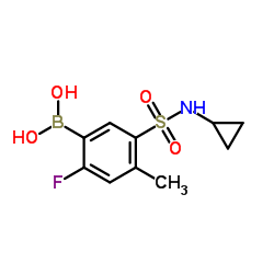 (5-(N-cyclopropylsulfamoyl)-2-fluoro-4-methylphenyl)boronic acid Structure