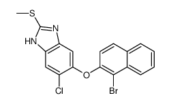 5-((1-Bromo-2-naphthalenyl)oxy)-6-chloro-2-(methylthio)-1H-benzimidazo le结构式