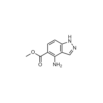 4-氨基-1H-吲唑-5-羧酸甲酯结构式