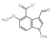 5-甲氧基-1-甲基-4-硝基吲哚-3-甲醛结构式