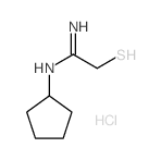 N-cyclopentyl-2-sulfanyl-ethanimidamide结构式
