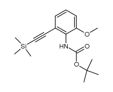 tert-butyl 2-methoxy-6-((trimethylsilyl)ethynyl)phenylcarbamate Structure
