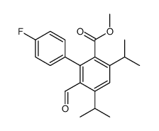 methyl 2-(4-fluorophenyl)-3-formyl-4,6-di(propan-2-yl)benzoate结构式