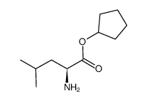 (S)-2-amino-4-methyl-pentanoic acid cyclopentyl ester Structure