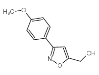 [3-(4-甲氧基苯基)-5-异恶唑基]甲醇结构式