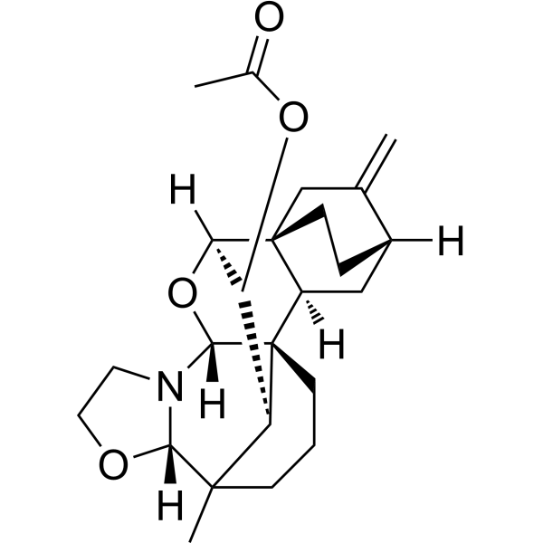 6β-Acetoxy-15,23-dideoxy-19,23-epoxyajaconine Structure
