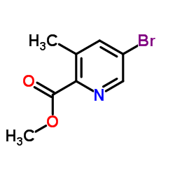 5-溴-3-甲基-2-吡啶甲酸甲酯结构式