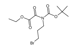 ethyl 2-((3-bromopropyl)(tert-butoxycarbonyl)amino)-2-oxoacetate Structure