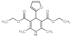 diethyl 4-(2-furyl)-2,6-dimethyl-1,4-dihydropyridine-3,5-dicarboxylate结构式