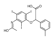 2-[3-(Acetylamino)-2,4,6-triiodophenoxy]-2-(m-tolyl)acetic acid structure