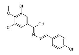 3,5-dichloro-N-[(E)-(4-chlorophenyl)methylideneamino]-4-methoxybenzamide Structure