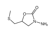3-氨基-5-[(甲基硫代)甲基]噁唑啉-2-酮结构式